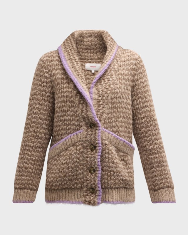 Coltyn Shawl-Collar Chunky Knit Sweater